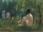 Lionel Walden The Bathers, oil painting by Lionel Walden, painting